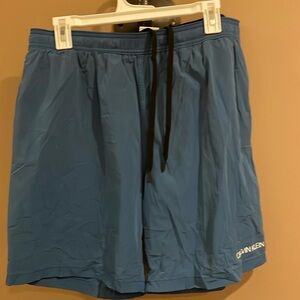 Calvin Klein Swim Trunks with lining to thigh and zip pocket- Large